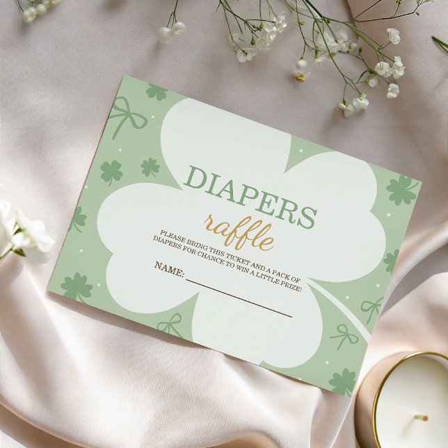 Lucky Charm Diaper Raffle Card Begleitkarte (Von Creator hochgeladen)