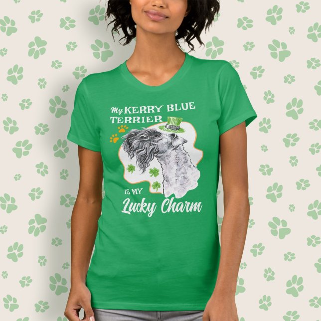 Lucky Charm Kerry Blue Terrier Fun Irish Dog Liebh T-Shirt (Von Creator hochgeladen)