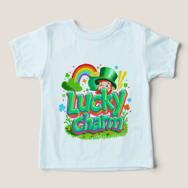 Lucky Charm - Kids St. Patrick's Day T - Shirt (Design Vorderseite)