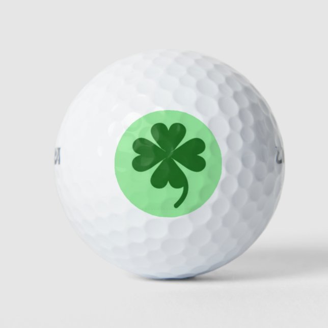 Lucky Charm Kleeblatt Golf Ball Designs von Janz (Vorderseite)