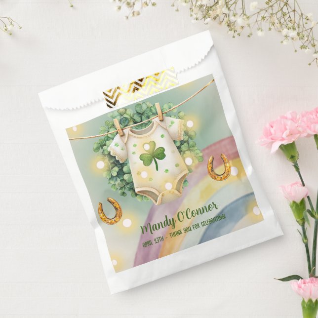 Lucky Charm Kleeblatt und Rainbow Baby Dusche Geschenktütchen (Versiegelt)