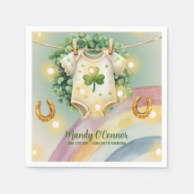 Lucky Charm Kleeblatt und Rainbow Baby Dusche
