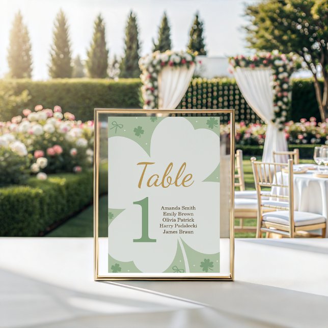 Lucky Charm Shamrock Table Number Sockelschild (Von Creator hochgeladen)