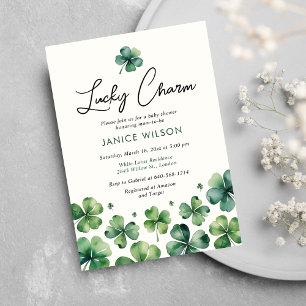 Lucky Charm St. Patrick's Day Babyparty Einladung