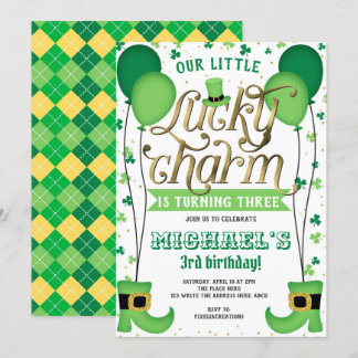 Lucky Charm, St Patrick's Day, Geburtstag Einladung