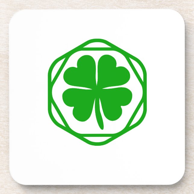 Lucky Charm St. Patrick's Day Getränkeuntersetzer (Vorderseite)