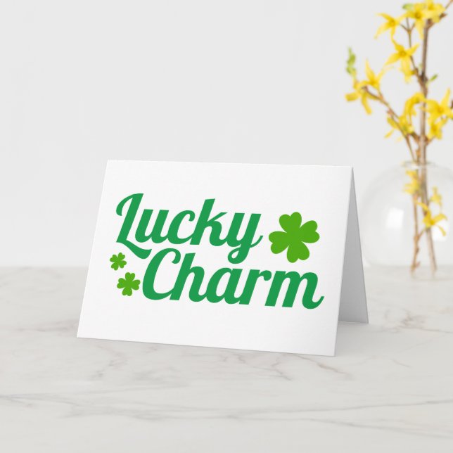Lucky Charm St. Patrick's Day Kleeblatt Karte (Gelbe Blume)