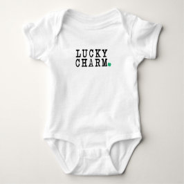 Lucky Charm St Patricks Day Lucky Clover Baby Strampler