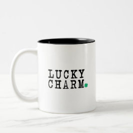 Lucky Charm St Patricks Day Lucky Clover Zweifarbige Tasse
