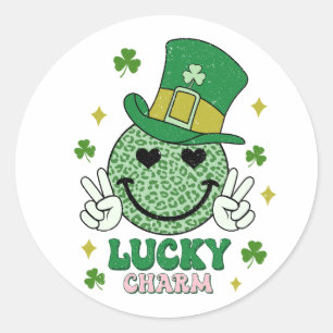 Lucky Charm St Patrick's Day Runder Aufkleber