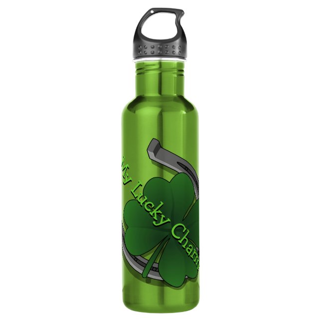 Lucky Charm St. Patrick's Lucky Edelstahlflasche (Vorderseite)