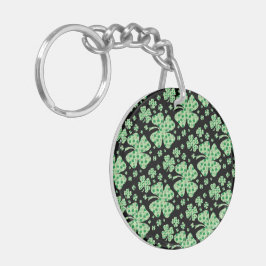 Lucky Charm Vierblättriges Kleeblatt Schlüsselanhänger