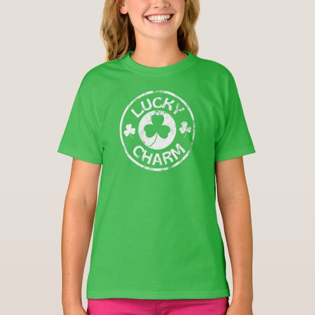 Lucky Charm Vintag St Patrick's Day T - Shirt (Vorderseite)