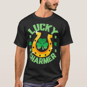 LUCKY CHARMER Boys Kids Girl Funny St Patricks Da T-Shirt