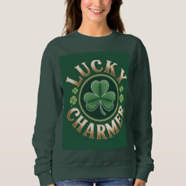 Lucky Charmer Women's Forest Green Sweatshirt