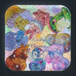 Lucky Charms - Cute Animals Pappteller<br><div class="desc">The Lucky Charms they are a group of very lucky and cute Friends of Animals with beautiful and colorful patterns spreading luck as they go along the road of happy life journey.</div>