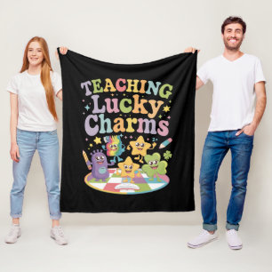 Lucky Charms Lehrer unterrichten St. Patrick's Day Fleecedecke