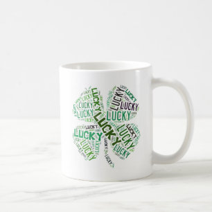Lucky Closing Word Art Kaffeetasse