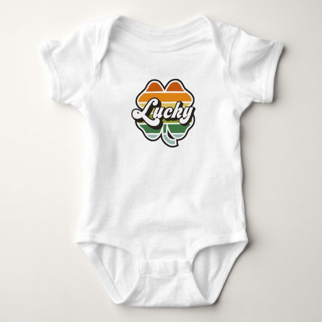 Lucky Clover Baby Strampler (Vorderseite)
