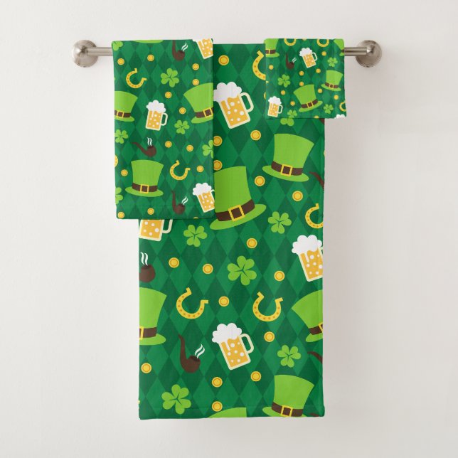 Lucky Clover Beer Horseshoe Irish St Patrick (En situation)
