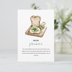 Lucky Clover Brot Rezept für die Braut Begleitkarte