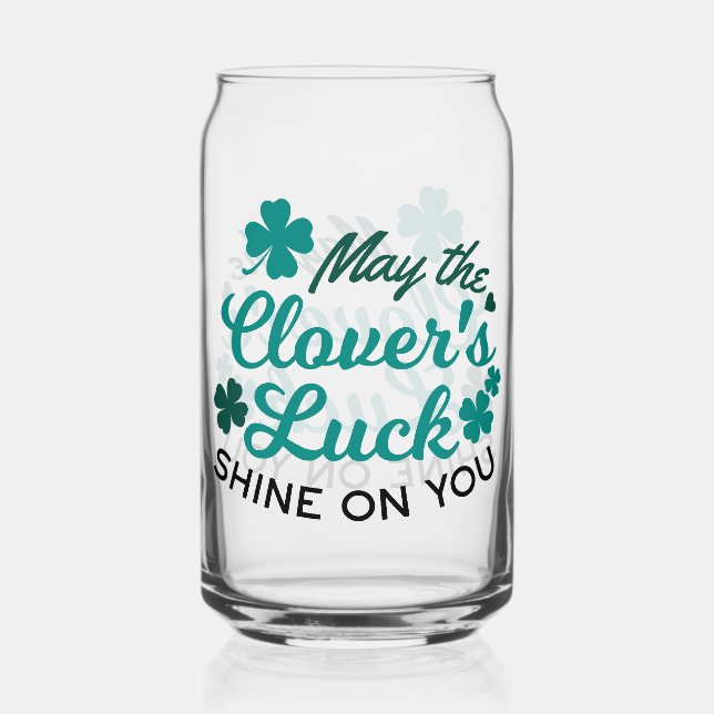 Lucky Clover Charm - Mai der Clover's Luck Shine Dosenglas (Vorderseite)