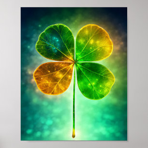 Lucky Clover Design für St. Patrick's Day Poster