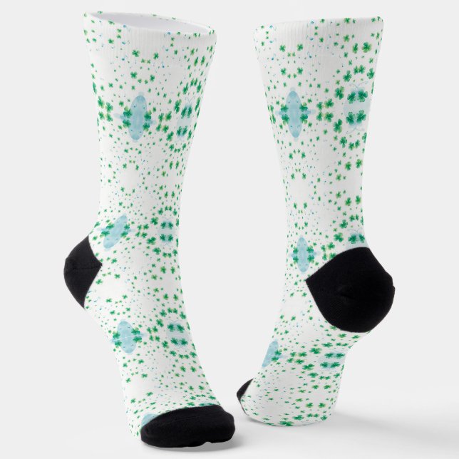 Lucky Clover Design für St. Patrick's Day Socken (Gewinkelt)