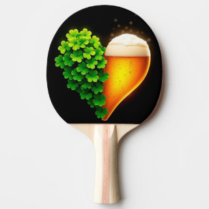 Lucky Clover Design für St. Patrick's Day Tischtennis Schläger