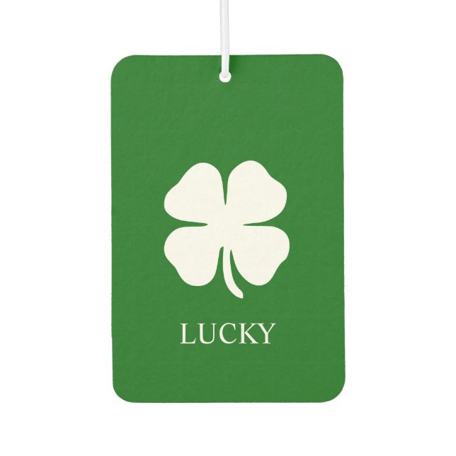 Lucky Clover Green Irish St Patrick s Autolufterfrischer (Vorderseite)