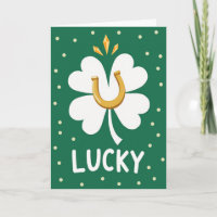 Lucky Clover Hufeisen Karte