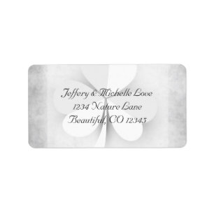 Lucky Clover Irish Grau und White Address Adressaufkleber