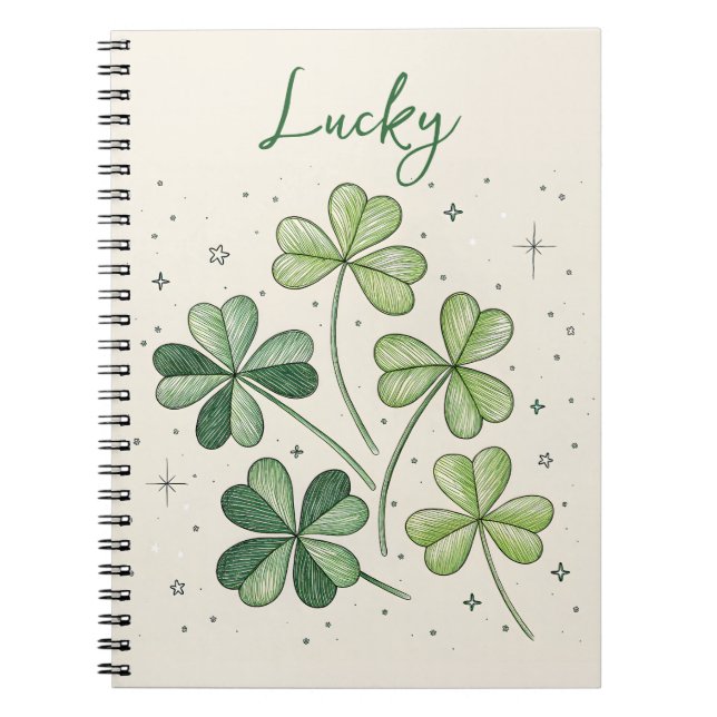 Lucky Clover Lucky Notebook Notizblock (Vorderseite)