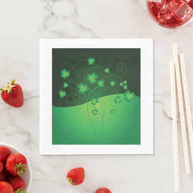 Lucky Clover Paper Napkins Serviette (Von Creator hochgeladen)