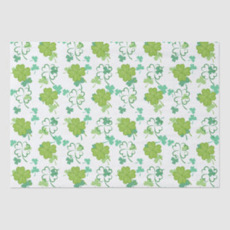 Lucky Clover Pattern - Grünes Kleeblatt Seidenpapier