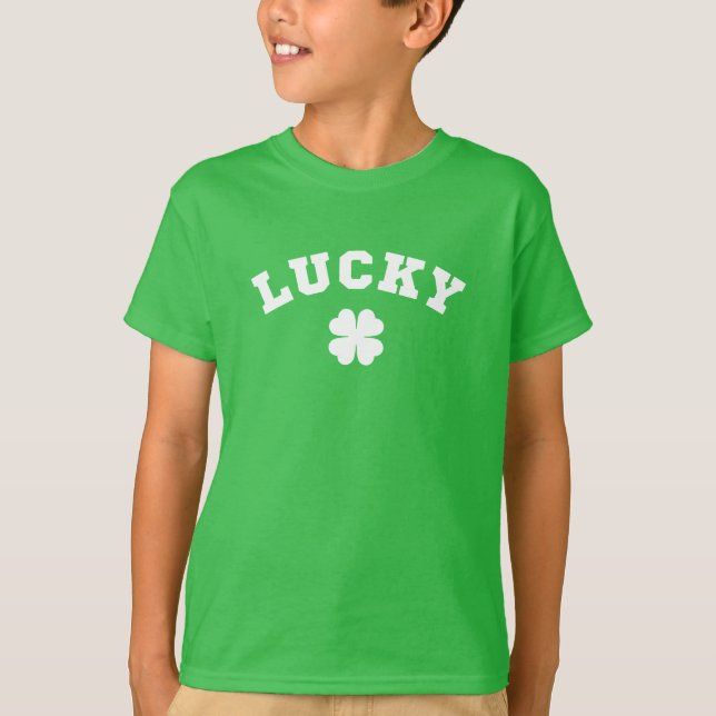 Lucky Clover St. Patricks Day T-Shirt (Vorderseite)