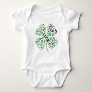 Lucky Clover Wortkunst Baby Strampler