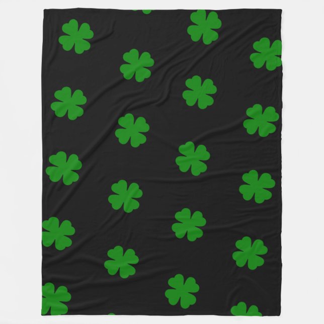 Lucky Clovers Fleece Blanket (Vorderseite)
