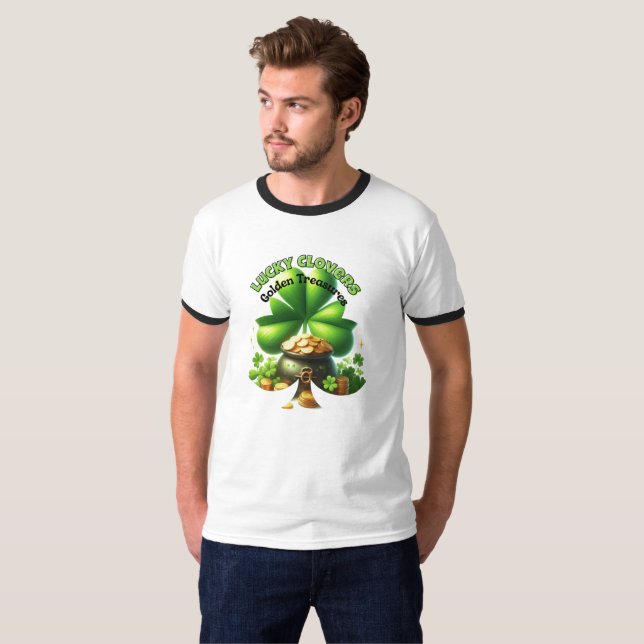 Lucky Clovers und Golden Treasure T-Shirt (Vorne ganz)