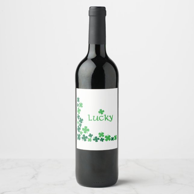 Lucky Clovers Weinetikett (Vorderseite)