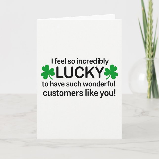 Lucky Customers Appreciation Card Karte (Vorderseite)