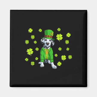 Lucky Dalmatian Shirt St Patricks Day Shamrock Dal Magnet