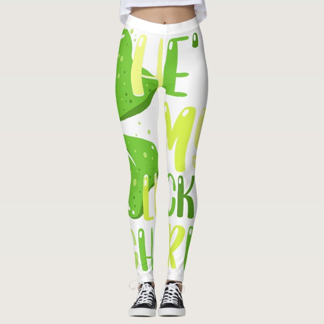 Lucky Day Regenbogen Lucky Charm Kinder St Patri Leggings (Vorderseite)