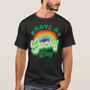 Lucky Day Regenbogen Lucky Charm Kinder St Patri T-Shirt