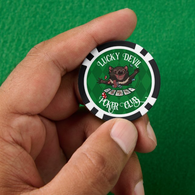 Lucky Devil Poker Club Funny Piazza della Riforma Pokerchips (Hand)