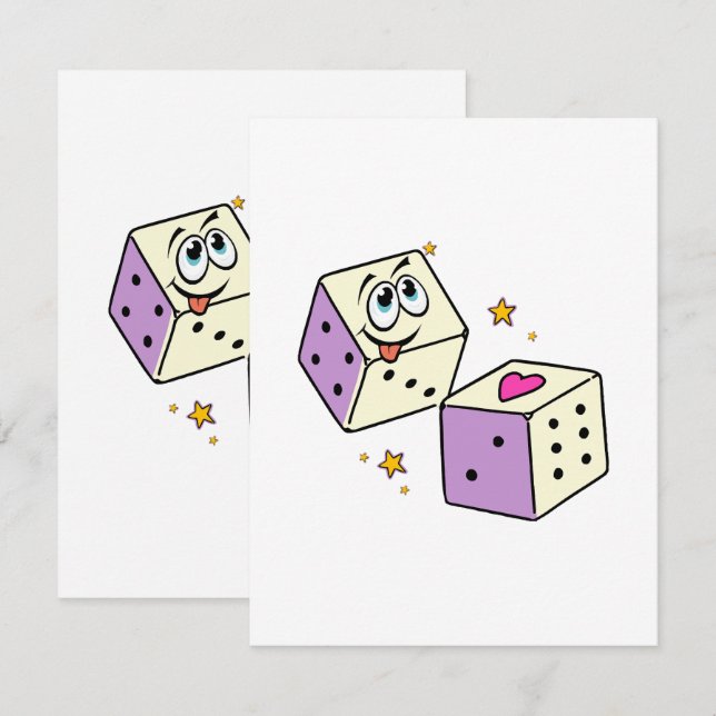 Lucky Dice Begleitkarte (Vorne/Hinten)