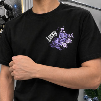 Lucky Dice Floral Grafik T-Shirt