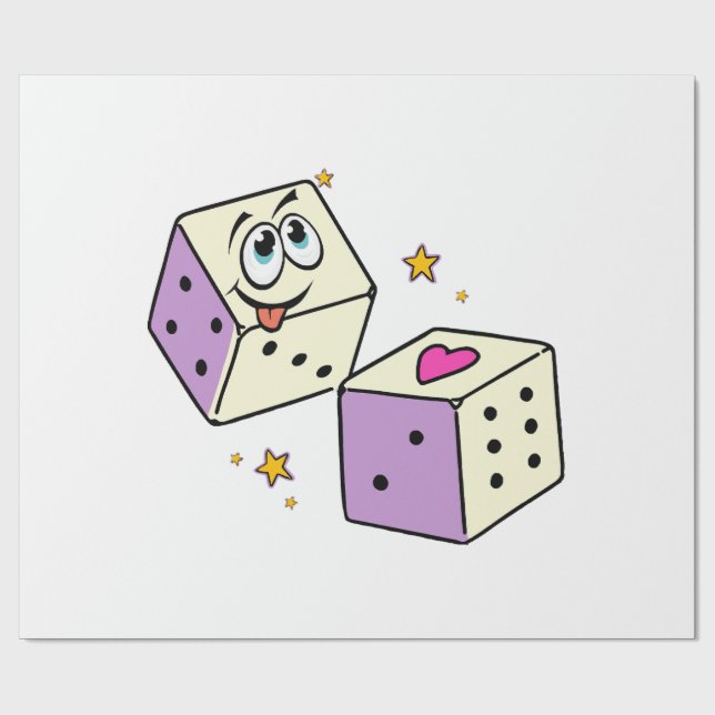 Lucky Dice Geschenkpapier (Flach)