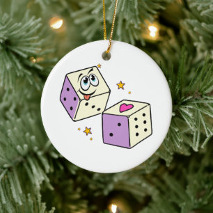 Lucky Dice Keramik Ornament