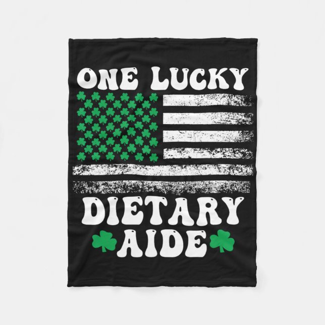 Lucky Dietary Aide St Patricks Day  Fleecedecke (Vorderseite)
